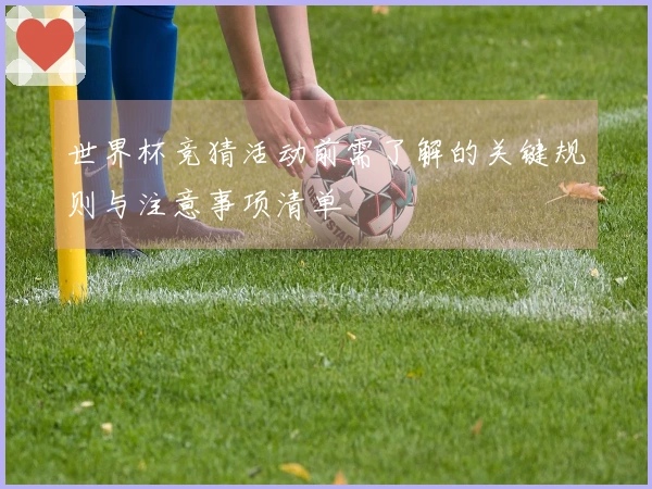 世界杯竞猜活动前需了解的关键规则与注意事项清单